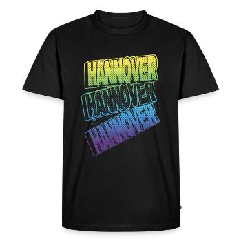 Hanovre Allemagne City Font Skyline Accueil - T-shirt Premium bio Homme - noir - Devant - Nico (187cm)