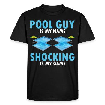 Conceptions de sauveteurs pour les techniciens de piscine - T-shirt Premium bio Homme - noir - Devant - Nico (187cm)