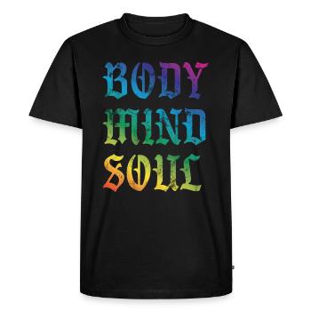 Corps Âme - T-shirt Premium bio Homme - noir - Devant - Nico (187cm)