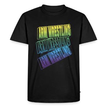 Bras de fer Bras de fer Lutte Puissance Forte - T-shirt Premium bio Homme - noir - Devant - Nico (187cm)