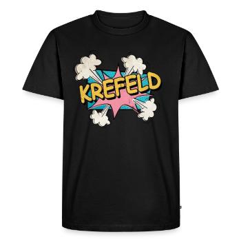 Krefeld Allemagne Ville Police Pop Art Comic - T-shirt Premium bio Homme - noir - Devant - Nico (187cm)