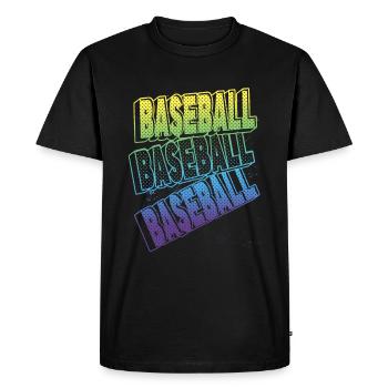 Baseball Sports Police Vintage Retro Home Run - T-shirt Premium bio Homme - noir - Devant - Nico (187cm)
