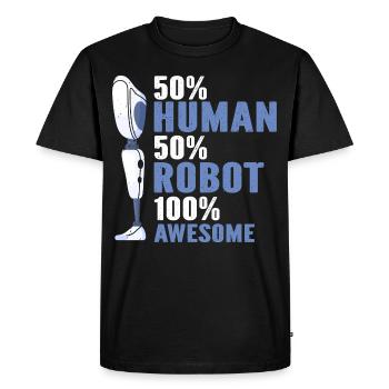Artificial limb design for leg prosthesis - Men's Premium Organic T-Shirt - black - Front - Nico (187cm)