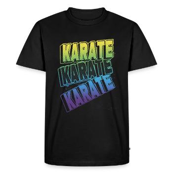 karate, writing, martial arts, martial arts, fighting, sports - Men's Premium Organic T-Shirt - black - Front - Nico (187cm)