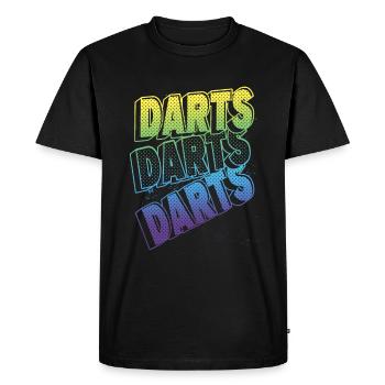 Fléchettes Jeu de fléchettes Joueurs de fléchettes - T-shirt Premium bio Homme - noir - Devant - Nico (187cm)