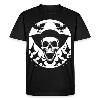 Horreur Crâne Crâne Art Crâne Gothique Heavy Metal - T-shirt Premium bio Homme - noir - Devant - Nico (187cm)