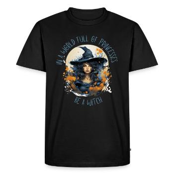 Dans un monde plein de princesses, sois une sorcière Hexen - T-shirt Premium bio Homme - noir - Devant - Nico (187cm)