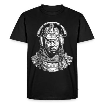 Guerrier des sons : Samouraï urbain en chemise - T-shirt Premium bio Homme - noir - Devant - Nico (187cm)