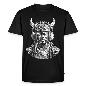 Samurai vibes in a hip-hop beat: Unique shirt - Men's Premium Organic T-Shirt - black - Front - Nico (187cm)