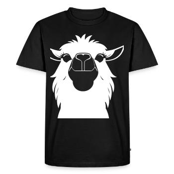 Funny Llama Silhouette Cheeky Fun Llamas - Men's Premium Organic T-Shirt - black - Front - Nico (187cm)