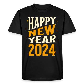 Bonne Année 2024 Réveillon du Nouvel An Célébration de la fête du Nouvel An - T-shirt Premium bio Homme - noir - Devant - Nico (187cm)