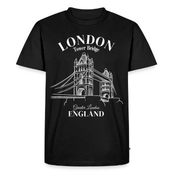 Tour de Londres, Angleterre, Grand Londres - T-shirt Premium bio Homme - noir - Devant - Nico (187cm)