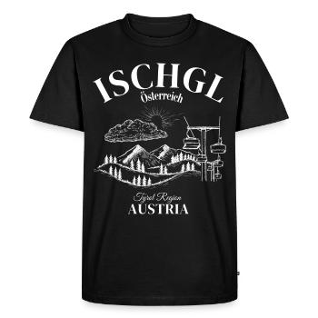 Ischgl Österreich, Autriche, Région du Tyrol - T-shirt Premium bio Homme - noir - Devant - Nico (187cm)