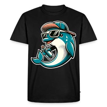 Bombe aérosol Dolphin Graffiti - T-shirt Premium bio Homme - noir - Devant - Nico (187cm)