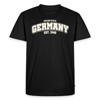 Golden State Allemagne - T-shirt Premium bio Homme - noir - Devant - Nico (187cm)