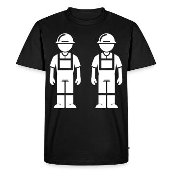 Construction Worker Team - Men's Premium Organic T-Shirt - black - Front - Nico (187cm)