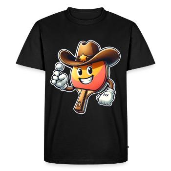 Ping-pong - T-shirt Premium bio Homme - noir - Devant - Nico (187cm)