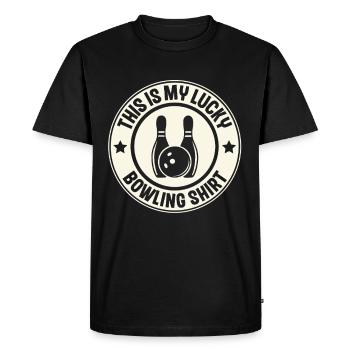 Bowling - T-shirt Premium bio Homme - noir - Devant - Nico (187cm)