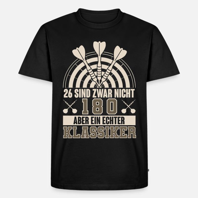 Dart Darten Darts - Männer Premium Bio T-Shirt - Schwarz