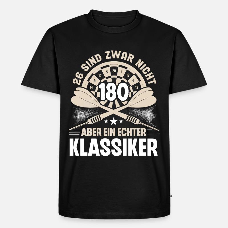 Dart Darten Darts - Männer Premium Bio T-Shirt - Schwarz