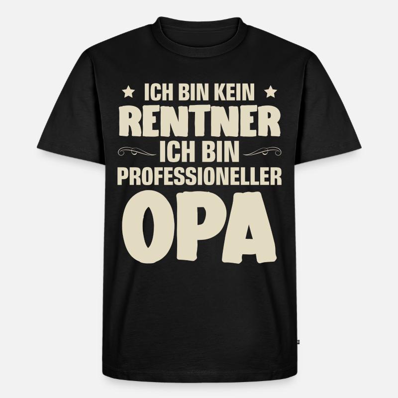 Opa - Männer Premium Bio T-Shirt - Schwarz