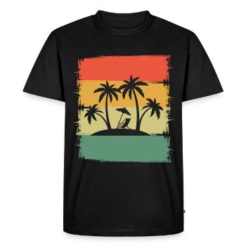 Palm Island Holiday Trip - Men's Premium Organic T-Shirt - black - Front - Nico (187cm)