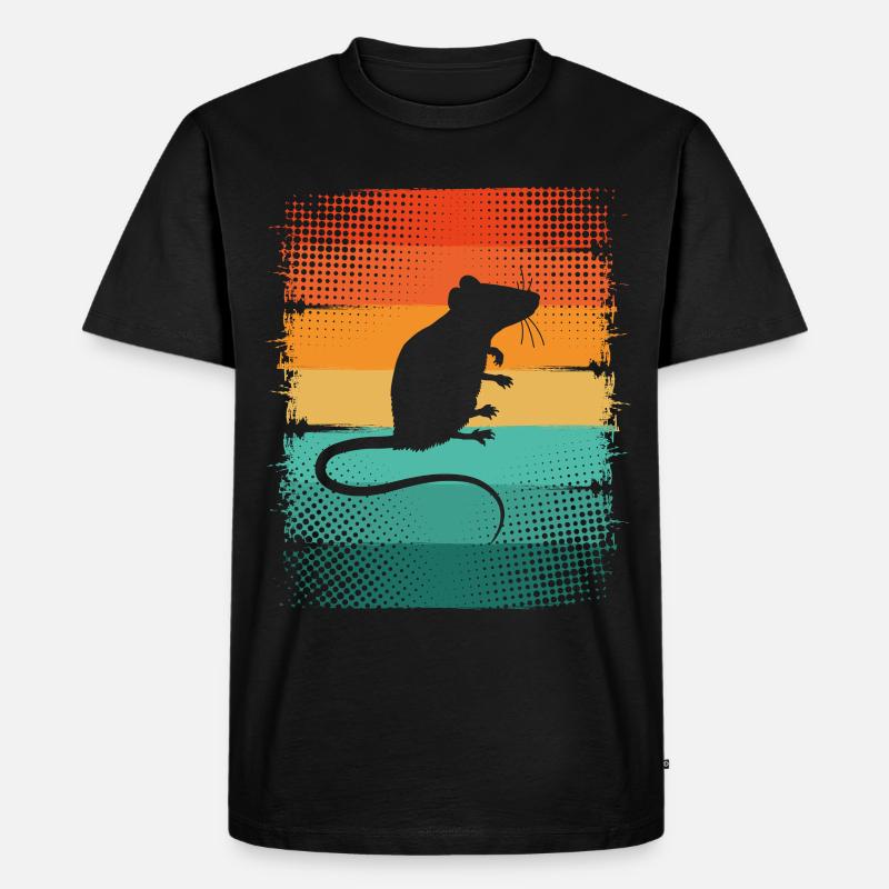 Ratte - Männer Premium Bio T-Shirt - Schwarz