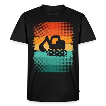 Excavatrice - T-shirt Premium bio Homme - noir - Devant - Nico (187cm)