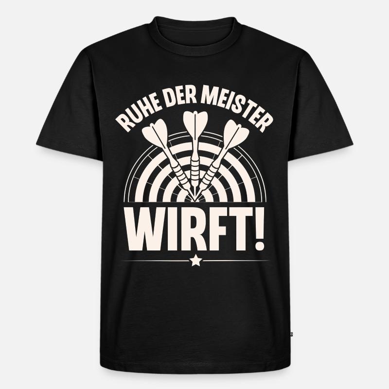 Darts - Männer Premium Bio T-Shirt - Schwarz
