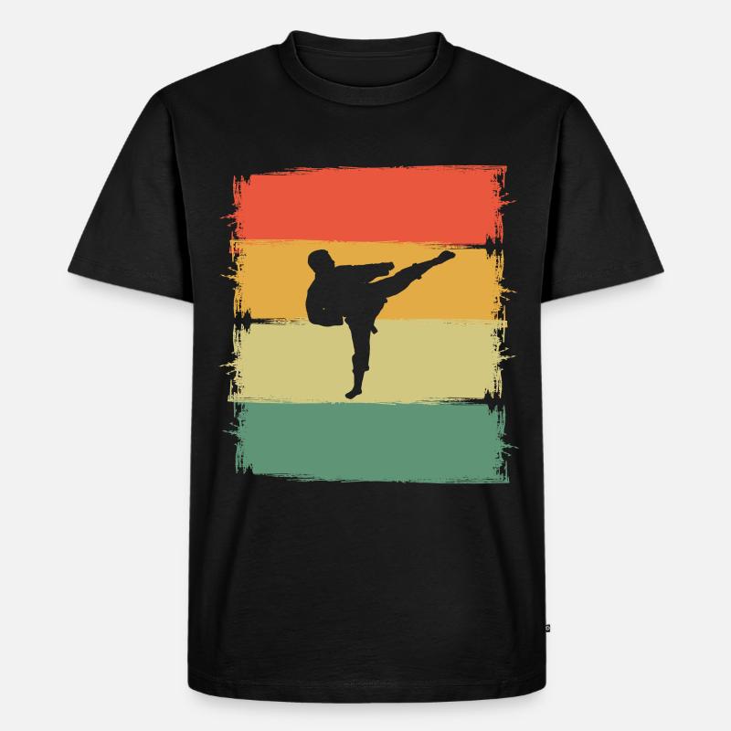 Karate - Männer Premium Bio T-Shirt - Schwarz