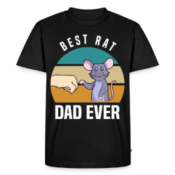 Amateurs de rats | Rat Animaux Animaux Cadeaux - T-shirt Premium bio Homme - noir - Devant - Nico (187cm)