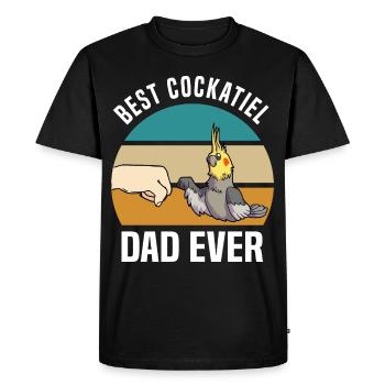 Cockatiels | Cockatiel Pet Cadeau - T-shirt Premium bio Homme - noir - Devant - Nico (187cm)