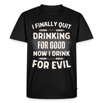 Blague blague en anglais - T-shirt Premium bio Homme - noir - Devant - Nico (187cm)