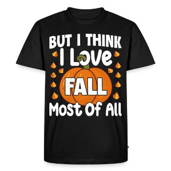 Automne - T-shirt Premium bio Homme - noir - Devant - Nico (187cm)