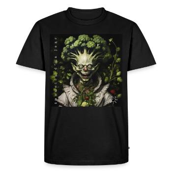 Monster #012 Spring - Men's Premium Organic T-Shirt - black - Front - Nico (187cm)