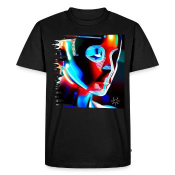 Monster #036 Colorful Robot - Men's Premium Organic T-Shirt - black - Front - Nico (187cm)