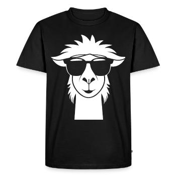 Lama drôle portant des lunettes de soleil Lamas cool - T-shirt Premium bio Homme - noir - Devant - Nico (187cm)