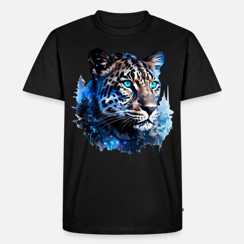 Leopard - Männer Premium Bio T-Shirt - Schwarz