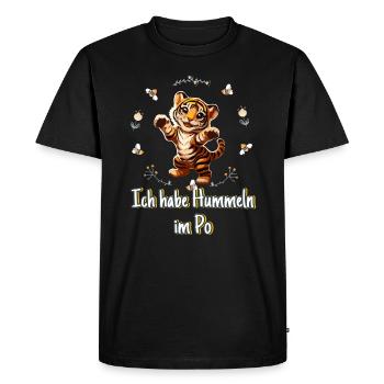 Bumblebees in the Po Tiger - Men's Premium Organic T-Shirt - black - Front - Nico (187cm)