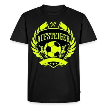 Armoiries promues Football - T-shirt Premium bio Homme - noir - Devant - Nico (187cm)