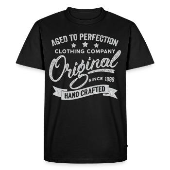 Original 1999 Vintage Rétro 1999 Anniversaire 1999 - T-shirt Premium bio Homme - noir - Devant - Nico (187cm)