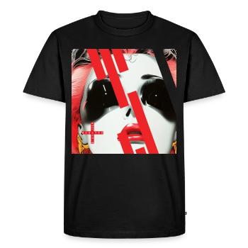 Monster #097 Nina - Men's Premium Organic T-Shirt - black - Front - Nico (187cm)