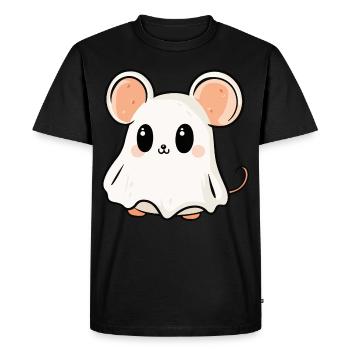 Mouse Halloween Funny Ghost - Men's Premium Organic T-Shirt - black - Front - Nico (187cm)