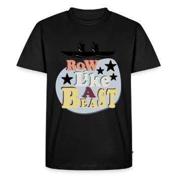 Row like a beast! - Men's Premium Organic T-Shirt - black - Front - Nico (187cm)