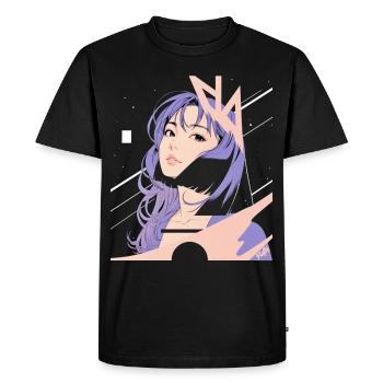 Nostalgie de l'espace ✨ - T-shirt Premium bio Homme - noir - Devant - Nico (187cm)