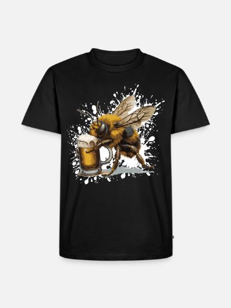 Bee Beer Funny - Men's Premium Organic T-Shirt - black