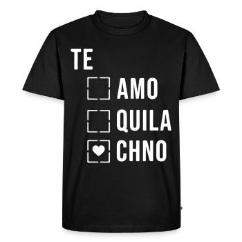 Techno Techno Techno Techno - Männer Premium Bio T-Shirt - Schwarz - Vorne - Nico (187cm)