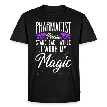 Technicien en pharmacie - T-shirt Premium bio Homme - noir - Devant - Nico (187cm)