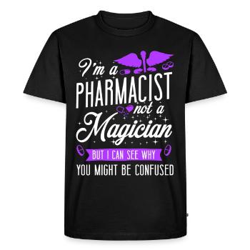 Technicien en pharmacie - T-shirt Premium bio Homme - noir - Devant - Nico (187cm)