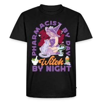 Technicien en pharmacie - T-shirt Premium bio Homme - noir - Devant - Nico (187cm)